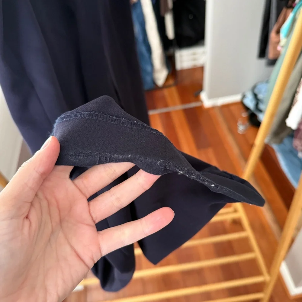 Boden Hampstead Wide Leg Navy Trousers - Picture 7 of 9